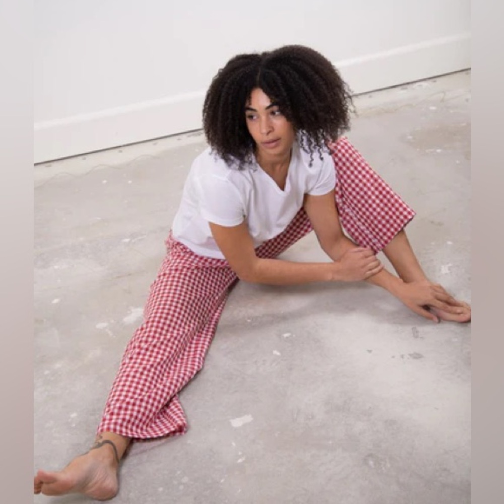 Sonderhaus Perfect Pants in Red and White Gingham in XS - Picture 4 of 12